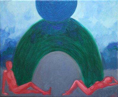 Muž a žena v krajině